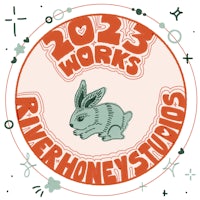 the logo for 2023 works river honey studios